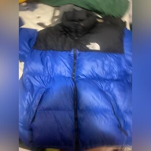 Early 2000s blue north face bubble coat